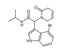 2-(4-bromo-1H-indol-3-yl)-N-isopropyl-2-(6-oxo-5,6-dihydropyridin-1(2H)-yl)acetamide结构式