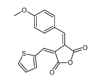 (E,Z)-2-<(4-methoxyphenyl)methylene>-3-(2-thienylmethylene)succinic anhydride结构式