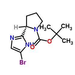 tert-Butyl (S)-2-(4-bromo-1H-imidazol-2-yl)pyrrolidine-1-carboxylate picture