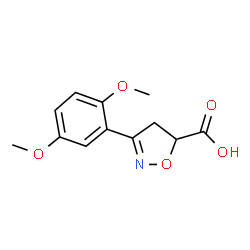 3-(2,5-dimethoxyphenyl)-4,5-dihydroisoxazole-5-carboxylic acid结构式