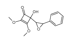 2,3-Dimethoxy-4-hydroxy-4-(2-phenyloxiranyl)-2-cyclobuten-1-one结构式