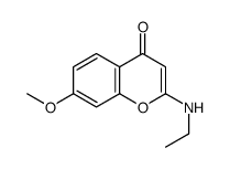 2-(ethylamino)-7-methoxychromen-4-one Structure