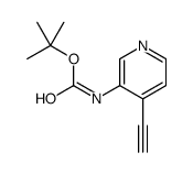 tert-butyl N-(4-ethynylpyridin-3-yl)carbamate Structure