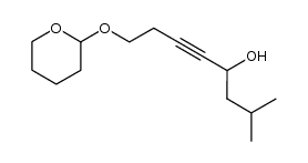1-O-tetrahydropyranyl-7-methyl-3-octyn-1,5-diol Structure