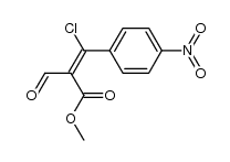 (E)-β-chloro-α-(methoxycarbonyl)-p-nitrocinnamaldehyde结构式