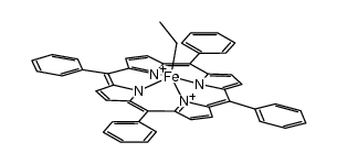 (tetraphenylporphyrine)Fe(III)CH2CH3 Structure