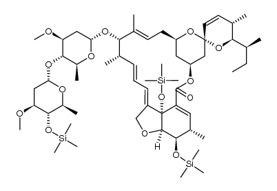 4'',5,7-tris[O-(trimethylsilyl)]-Δ2-4(R)-avermectin B1a Structure