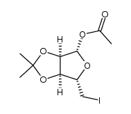 1-O-β-2,3-O-isopropylidene-5-deoxy-5-iodo-D-ribofuranose Structure