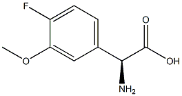(2S)-2-AMINO-2-(4-FLUORO-3-METHOXYPHENYL)ACETIC ACID结构式