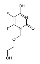 5-fluoro-1-(2-hydroxyethoxymethyl)-6-iodopyrimidine-2,4-dione Structure