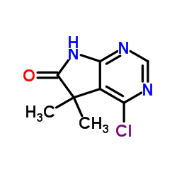 4-Chloro-5,5-dimethyl-5,7-dihydro-6H-pyrrolo[2,3-d]pyrimidin-6-one Structure