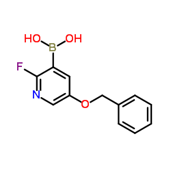 [5-(Benzyloxy)-2-fluoro-3-pyridinyl]boronic acid structure