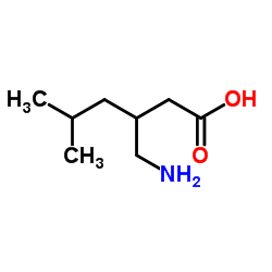 3-(氨甲基)-5-甲基己酸结构式