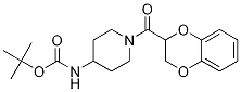 [1-(2,3-二氢-苯并[1,4]二氧杂环己-2-羰基)-哌啶-4-基]-氨基甲酸叔丁基酯结构式