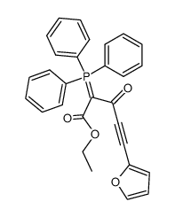 ethyl 5-(2-furyl)-3-oxo-2-triphenylphosphoranylidenepent-4-ynoate Structure