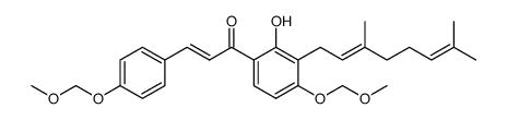 4,4'-bis(methoxymethoxy)-3'-geranyl-2'-hydroxychalcone结构式
