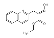 ethyl (2E)-2-hydroxyimino-3-quinolin-2-yl-propanoate Structure