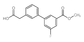 3-[3-氟-5-(甲氧羰基)苯基]苯基乙酸结构式