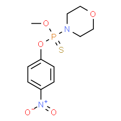 Morpholinophosphonothioic acid O-methyl O-(p-nitrophenyl) ester Structure