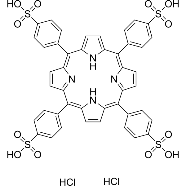 内消旋四(4-磺酰基苯基)卟啉二盐酸盐结构式