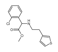 methyl 2-(2-(thiophen-3-yl)ethylamino)-2-(2-chlorophenyl)acetate Structure