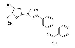 1-(2-deoxyribofuranosyl)-4-(3-benzamido)phenylimidazole structure