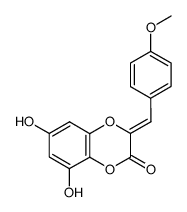 6,8-Dihydroxy-3-[1-(4-methoxy-phenyl)-meth-(E)-ylidene]-benzo[1,4]dioxin-2-one Structure