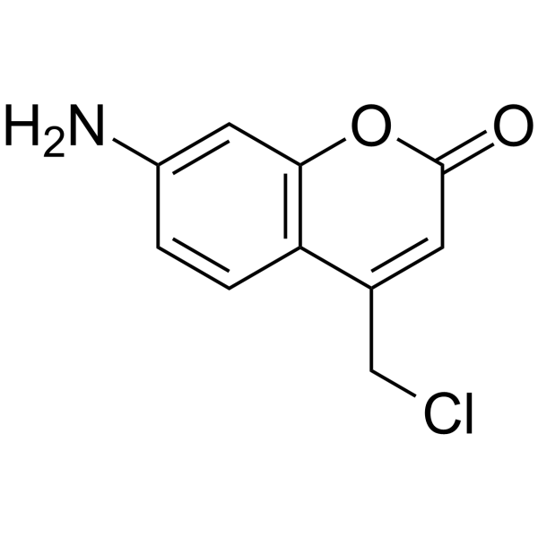 7-氨基-4-氯甲基香豆素结构式