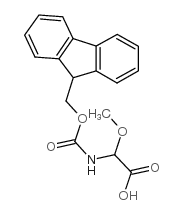 2-((((9H-芴-9-基)甲氧基)羰基)氨基)-2-甲氧基乙酸结构式