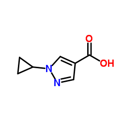1-Cyclopropyl-1H-pyrazole-4-carboxylic acid Structure