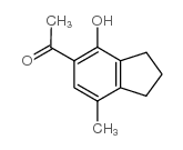 1-(4-羟基-7-甲基-5-茚满)-乙酮结构式