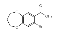 7-乙酰基-8-溴-3,4-二氢-2H-1,5-苯并二塞平结构式