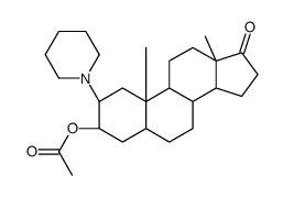 [(2S,3S,5S,8R,9S,10S,13S,14S)-10,13-dimethyl-17-oxo-2-piperidin-1-yl-1,2,3,4,5,6,7,8,9,11,12,14,15,16-tetradecahydrocyclopenta[a]phenanthren-3-yl] acetate结构式