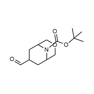 7-甲酰基-3-氧杂-9-氮杂双环螺[3.3.1]壬烷-9-羧酸叔丁酯结构式