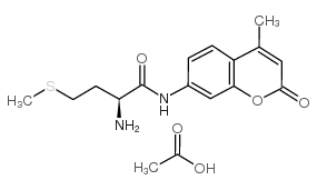 L-蛋氨酸7-酰胺基-4-甲基香豆素,乙酸盐结构式