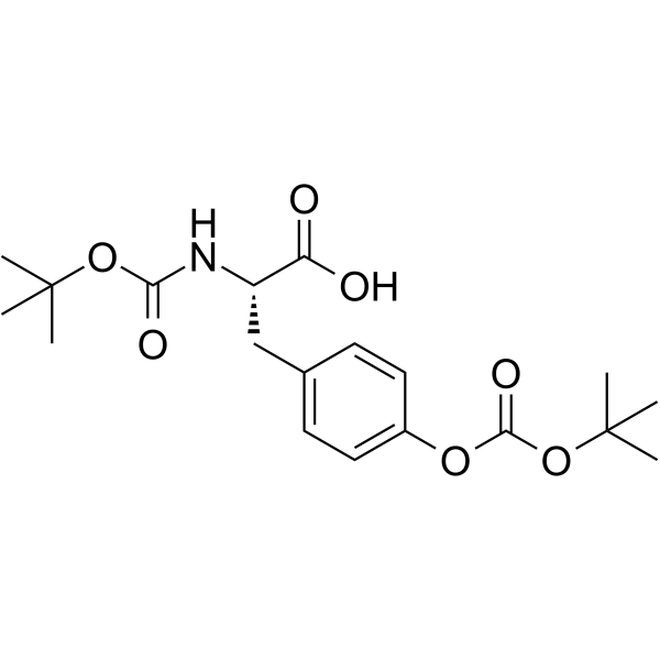 N,O-双[(叔丁氧基)羰基]-L-酪氨酸结构式