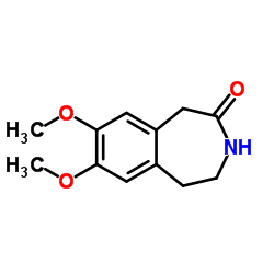 7,8-二甲氧基-1,3,4,5-四氢苯并氮杂卓-2-酮结构式