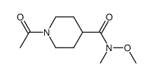 1-acetyl-N-methoxy-N-methylpiperidine-4-carboxamide Structure
