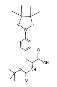 Boc-4-频哪醇硼酸酯-L-苯丙氨酸结构式