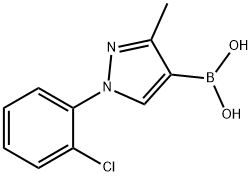 3-Methyl-1-(2-chlorophenyl)pyrazole-4-boronic acid结构式
