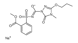 sodium,(1Z)-N-(2-methoxycarbonylphenyl)sulfonyl-4-methyl-5-oxo-3-propoxy-1,2,4-triazole-1-carboximidate结构式