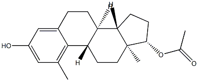 1-Methylestra-1,3,5(10)-triene-3,17β-diol 17-acetate结构式