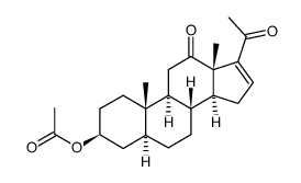 3β-acetoxy-5α-pregn-16-ene-12,20-dione结构式