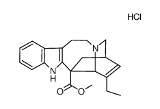 methyl (2α,5β,6α)-3,4-didehydroibogamine-18β-carboxylate monohydrochloride structure