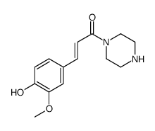 1-[3-(4-羟基-3-甲氧基苯基)-氧代-2-丙基]-哌嗪结构式