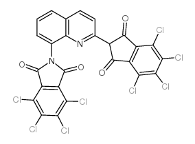 1H-Isoindole-1,3(2H)-dione,4,5,6,7-tetrachloro-2-[2-(4,5,6,7-tetrachloro-2,3-dihydro-1,3-dioxo-1H-inden-2-yl)-8-quinolinyl]- structure