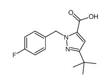 3-叔丁基-1-(4-氟苄基)-1H-吡唑-5-羧酸结构式