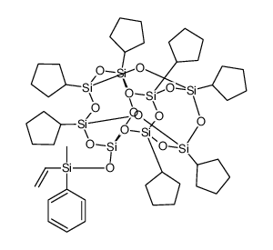 PSS-甲苯基乙烯基硅氧基-七环戊基取代物结构式