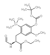 3-o-methyl-4-o-boc-6-trimethylstannyl-l-dopa结构式