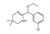 3,4,5,6-Tetrahydro-2-(3-chloro-α-ethoxybenzyl)-5,5-dimethylpyrimidine结构式